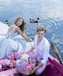 Formal Gowns Tarik Ediz - 50457 Embroidered Deep V-neck Ballgown 21 Formal Gowns Tarik Ediz - 50457 Embroidered Deep V-neck Ballgown