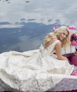 Formal Gowns Tarik Ediz - 50457 Embroidered Deep V-neck Ballgown 17 Formal Gowns Tarik Ediz - 50457 Embroidered Deep V-neck Ballgown