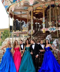 Tarik Ediz - 50478 Strapless Sweetheart Bow Accent Prom Gown Formal Gowns