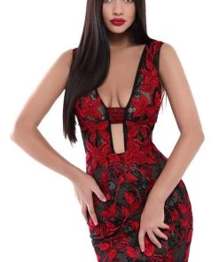 Formal Gowns Tarik Ediz - 50502 Embellished Floral Lace Mermaid Dress