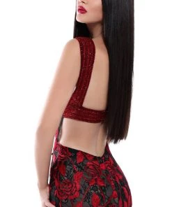 Formal Gowns Tarik Ediz - 50502 Embellished Floral Lace Mermaid Dress