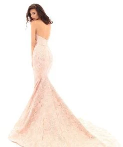 Formal Gowns Tarik Ediz - 50510 Sweetheart Jacquard Mermaid Dress With Train 5 Formal Gowns Tarik Ediz - 50510 Sweetheart Jacquard Mermaid Dress With Train