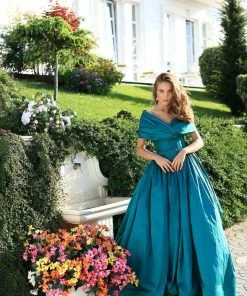 Tarik Ediz - 50511 Ruched Detailed Off Shoulder Ballgown Formal Gowns