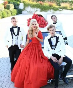 Tarik Ediz - 50511 Ruched Detailed Off Shoulder Ballgown Formal Gowns