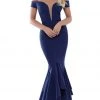 Formal Gowns Tarik Ediz - 50513 Plunging Off Shoulder High Low Mermaid Gown 1 Formal Gowns Tarik Ediz - 50513 Plunging Off Shoulder High Low Mermaid Gown