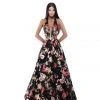 Tarik Ediz - 50534 Plunging V-Neck Floral Lace Evening Gown Formal Gowns 1 Tarik Ediz - 50534 Plunging V-Neck Floral Lace Evening Gown Formal Gowns