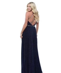 Formal Gowns Tarik Ediz - 50547 High Halter Plunging Cutout A-Line Gown