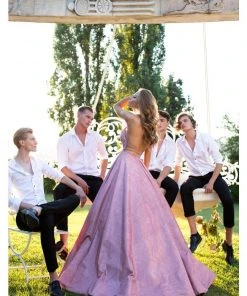 Tarik Ediz - 50549 Sleeveless Strappy Back Glitter Ballgown