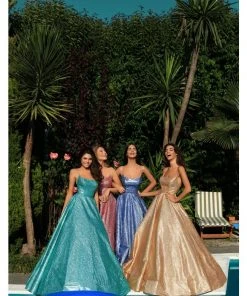 Tarik Ediz - 50549 Sleeveless Strappy Back Glitter Ballgown