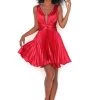 Cocktail Dresses Tarik Ediz - 50601 Ruched Plunging V-Neck Cocktail Dress