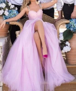 Formal Gowns Tarik Ediz - 50619 Floral Ornate Strapped Tulle A-Line Gown 13 Formal Gowns Tarik Ediz - 50619 Floral Ornate Strapped Tulle A-Line Gown