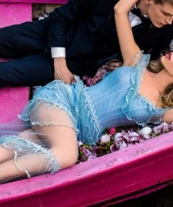 Formal Gowns Tarik Ediz - 50625 Cold Shoulders Tiered Ruffle Sheer Tulle Dress 13 Formal Gowns Tarik Ediz - 50625 Cold Shoulders Tiered Ruffle Sheer Tulle Dress