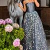 Tarik Ediz - 50628 Strapless Hologram Ballgown