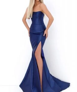 Formal Gowns Tarik Ediz - 50632 Strapless Sweetheart Neck High Slit Mermaid Gown