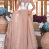 Formal Gowns Tarik Ediz - 50635 Full Sequin Sleeveless Bodice Hologram Tulle Gown