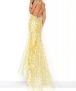 Tarik Ediz - 50640 Sequin Embroidery Applique Open Back Mermaid Gown 6 Tarik Ediz - 50640 Sequin Embroidery Applique Open Back Mermaid Gown