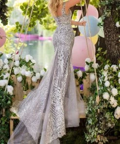 Tarik Ediz - 50641 Embellished Embroidery Sleeveless Mermaid Gown Formal Gowns 12 Tarik Ediz - 50641 Embellished Embroidery Sleeveless Mermaid Gown Formal Gowns