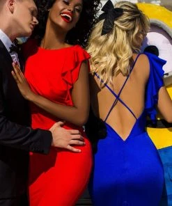 Formal Gowns Tarik Ediz - 50650 High Scoop Neck Open Back Jersey Mermaid Dress