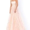 Formal Gowns Tarik Ediz - 50651 Long Strapless Paillette-Ornate Tulle Gown 1 Formal Gowns Tarik Ediz - 50651 Long Strapless Paillette-Ornate Tulle Gown