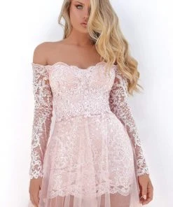 Tarik Ediz - 50668 Long Sleeve Sequin-Ornate Embroidered Gown 9 Tarik Ediz - 50668 Long Sleeve Sequin-Ornate Embroidered Gown