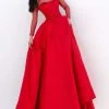 Formal Gowns Tarik Ediz - 50679 Net Long Sleeve Pleated Ballgown 2 Formal Gowns Tarik Ediz - 50679 Net Long Sleeve Pleated Ballgown