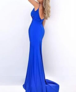 Tarik Ediz - 50725 Embellished V-neck Sheath Dress Formal Gowns