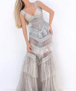 Tarik Ediz - 50749 Sweetheart Ruffle A-Line Dress Formal Gowns