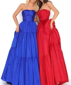 Tarik Ediz - 50758 Strapless Ruched Long A-line Dress 9 Tarik Ediz - 50758 Strapless Ruched Long A-line Dress