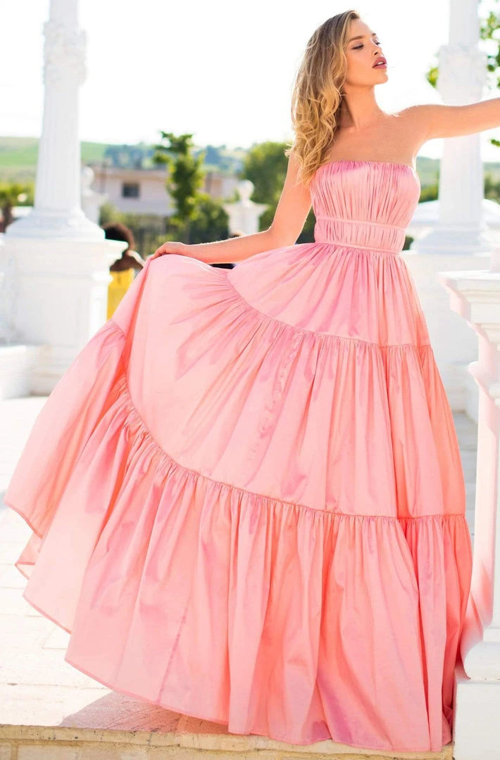 Tarik Ediz - 50758 Strapless Ruched Long A-line Dress 3 Tarik Ediz - 50758 Strapless Ruched Long A-line Dress