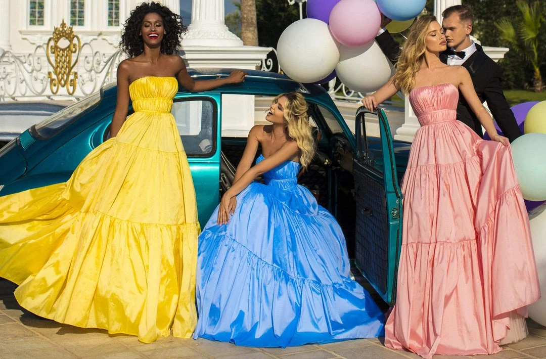 Tarik Ediz - 50758 Strapless Ruched Long A-line Dress 5 Tarik Ediz - 50758 Strapless Ruched Long A-line Dress