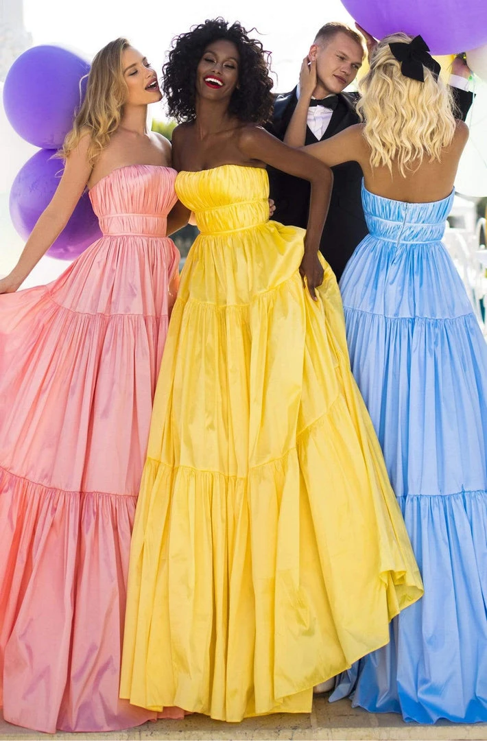 Tarik Ediz - 50758 Strapless Ruched Long A-line Dress 8 Tarik Ediz - 50758 Strapless Ruched Long A-line Dress