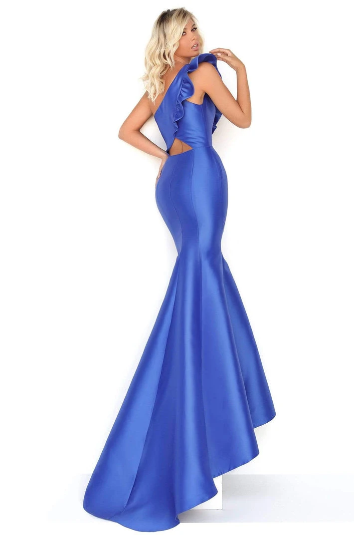 Formal Gowns Tarik Ediz - 50774 Ruffled One Shoulder Mermaid Dress 4 Formal Gowns Tarik Ediz - 50774 Ruffled One Shoulder Mermaid Dress