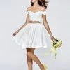 Tarik Ediz - 93142 Two Piece Off Shoulder A-line Dress Cocktail Dresses