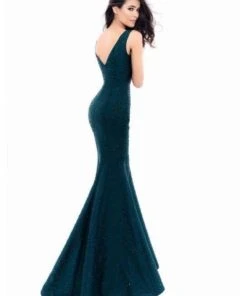 Tarik Ediz - 93331 Embellished Deep V-neck Mermaid Dress 9 Tarik Ediz - 93331 Embellished Deep V-neck Mermaid Dress