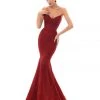 Tarik Ediz - 93612 Strapless Sweetheart Glitter Velvet Mermaid Gown Formal Gowns