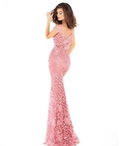 Tarik Ediz - 93613 Floral Lace Fitted Gown With Skirt Overlay 14 Tarik Ediz - 93613 Floral Lace Fitted Gown With Skirt Overlay