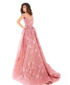 Tarik Ediz - 93613 Floral Lace Fitted Gown With Skirt Overlay 12 Tarik Ediz - 93613 Floral Lace Fitted Gown With Skirt Overlay