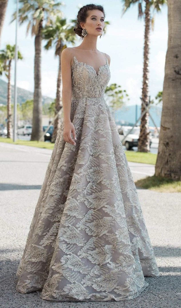 Tarik Ediz - 93652 Embellished Illusion Bateau Tulle Ballgown 6 Tarik Ediz - 93652 Embellished Illusion Bateau Tulle Ballgown