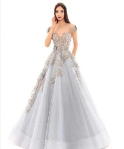Tarik Ediz - 93653 Floral Embroidered Illusion Bateau Ballgown 10 Tarik Ediz - 93653 Floral Embroidered Illusion Bateau Ballgown
