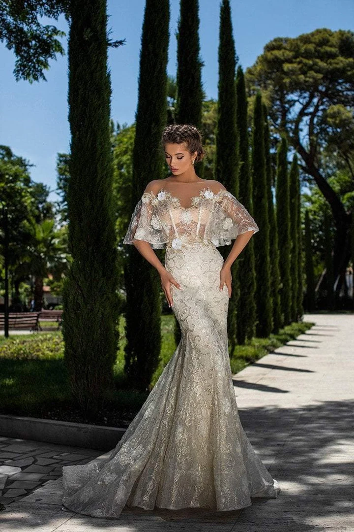 Formal Gowns Tarik Ediz - 93660 Floral Applique Mermaid Dress With Train 8 Formal Gowns Tarik Ediz - 93660 Floral Applique Mermaid Dress With Train