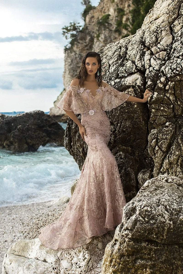 Formal Gowns Tarik Ediz - 93660 Floral Applique Mermaid Dress With Train 7 Formal Gowns Tarik Ediz - 93660 Floral Applique Mermaid Dress With Train