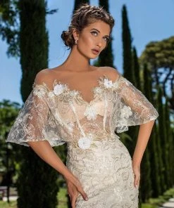 Formal Gowns Tarik Ediz - 93660 Floral Applique Mermaid Dress With Train 18 Formal Gowns Tarik Ediz - 93660 Floral Applique Mermaid Dress With Train