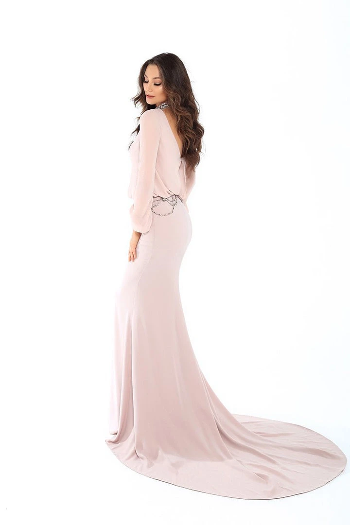 Formal Gowns Tarik Ediz - 93742 Embellished Deep V-neck Trumpet Dress 7 Formal Gowns Tarik Ediz - 93742 Embellished Deep V-neck Trumpet Dress