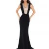 Formal Gowns Tarik Ediz - 93744 Bead Embellished Fitted Evening Gown 2 Formal Gowns Tarik Ediz - 93744 Bead Embellished Fitted Evening Gown