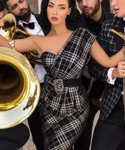 Tarik Ediz - 93801 Embellishments Asymmetric Trumpet Dress Formal Gowns 6 Tarik Ediz - 93801 Embellishments Asymmetric Trumpet Dress Formal Gowns