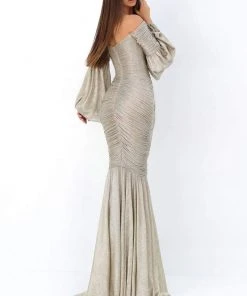 Tarik Ediz - 93804 Ruched Off-Shoulder Trumpet Gown