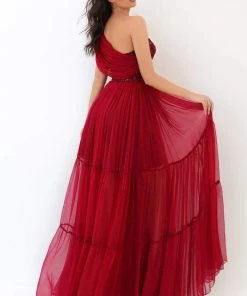 Formal Gowns Tarik Ediz - 93814 Ruched Asymmetrical A-Line Dress 10 Formal Gowns Tarik Ediz - 93814 Ruched Asymmetrical A-Line Dress