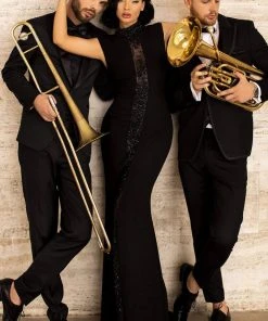 Formal Gowns Tarik Ediz - 93818 Embellished High Neck Trumpet Dress