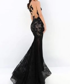 Tarik Ediz - 93820 Embroidered Bateau Trumpet Dress 9 Tarik Ediz - 93820 Embroidered Bateau Trumpet Dress