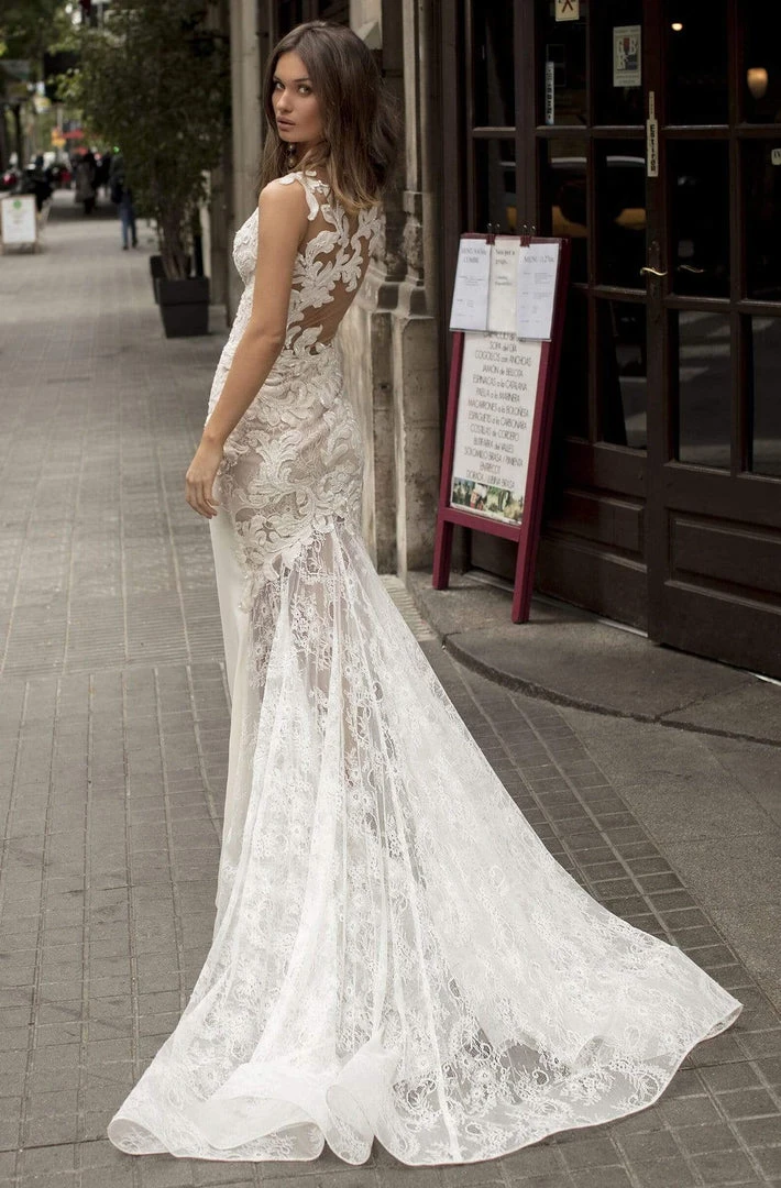 Tarik Ediz - 93820 Embroidered Bateau Trumpet Dress 7 Tarik Ediz - 93820 Embroidered Bateau Trumpet Dress